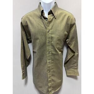 Vintage Sutter & Grant men's Green button up shirt Single Stitch Made USA L 90s